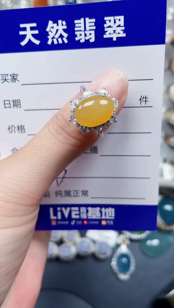 银S925镶嵌翡翠耳饰543