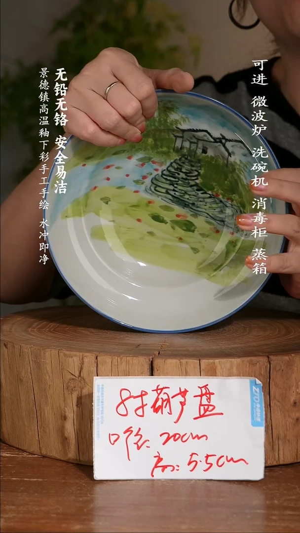 碗陶瓷景德镇高温瓷釉下彩手绘陶瓷