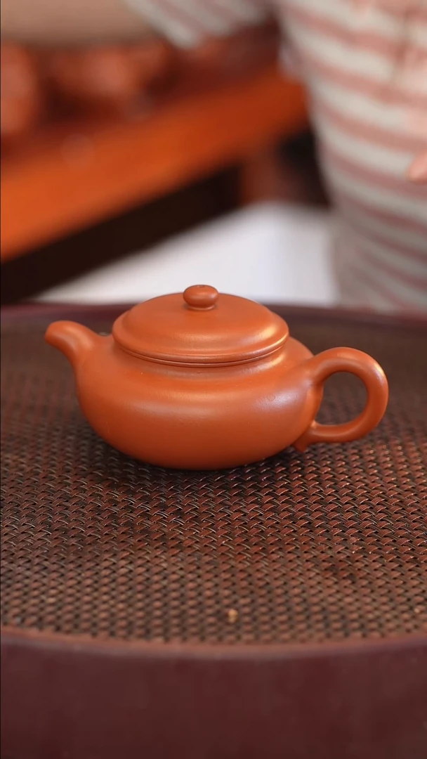 茶壶紫砂朱泥 仿古 半手工 200cc
