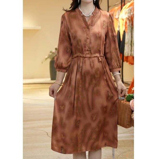 M1845女时尚连衣裙气质夏季休闲百搭中长款显瘦裙子