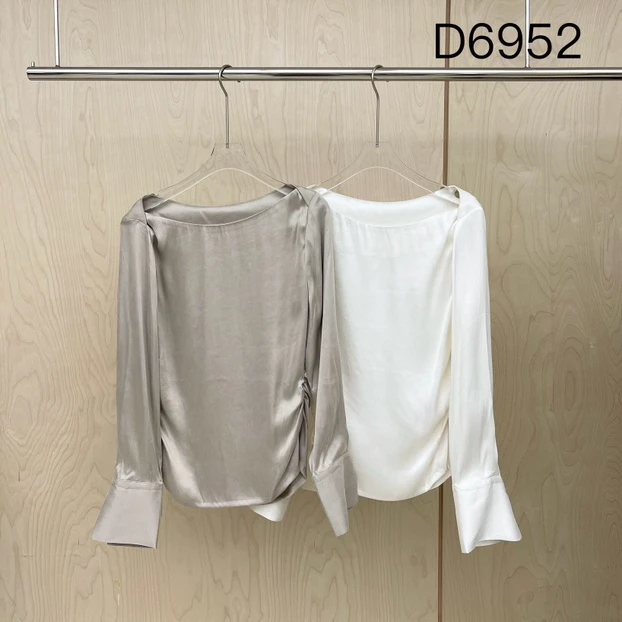 D6952 深圳设计师款宽松套头船领衬衣