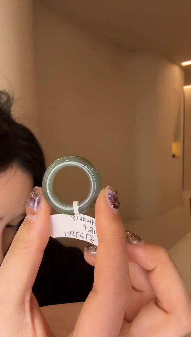 未镶嵌戒指和田玉19码海盐巧克力