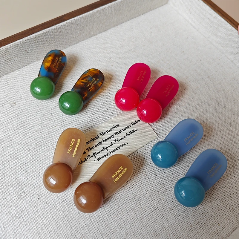 韩版圆球碎发夹头饰侧边夹女2025新款刘海夹发卡发饰鸭嘴夹前额夹