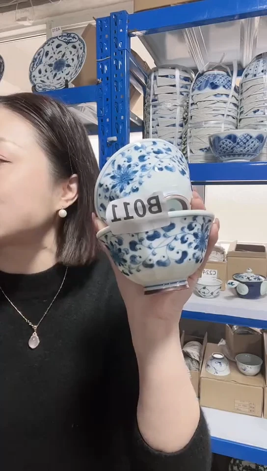 【闪购商品】瓷片日本进口瓷器11.5cm碗两只B011