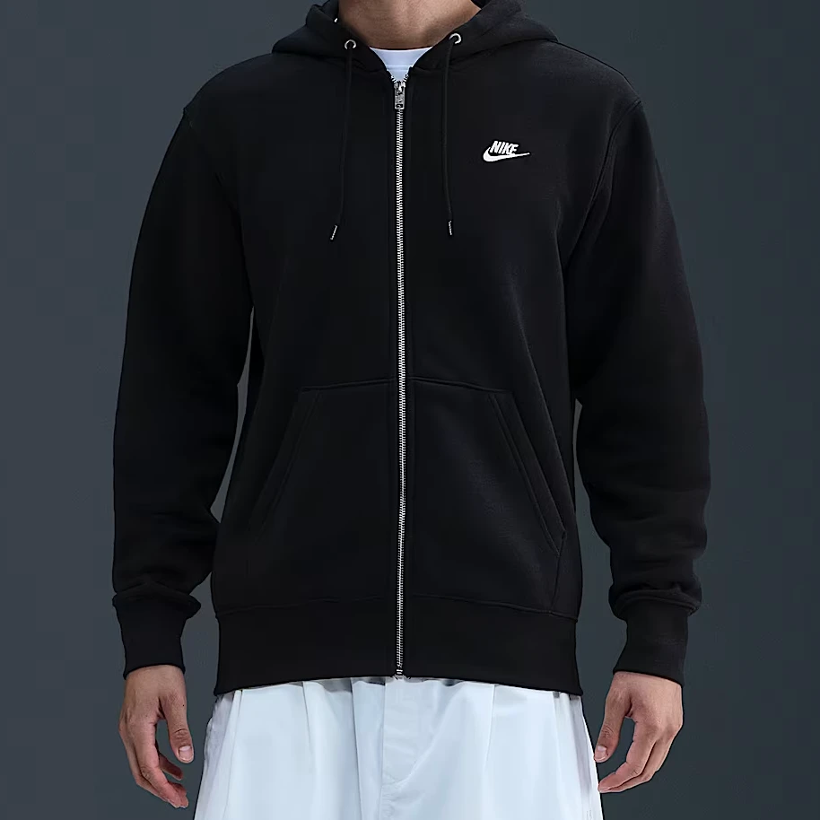 耐克/NIKE男子黑色连帽拉链长袖夹克外套 FN3862010