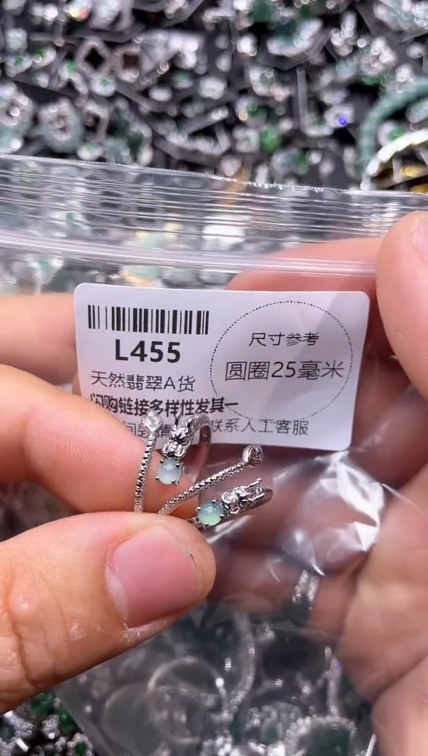 翡翠未镶嵌颈饰L455戒指