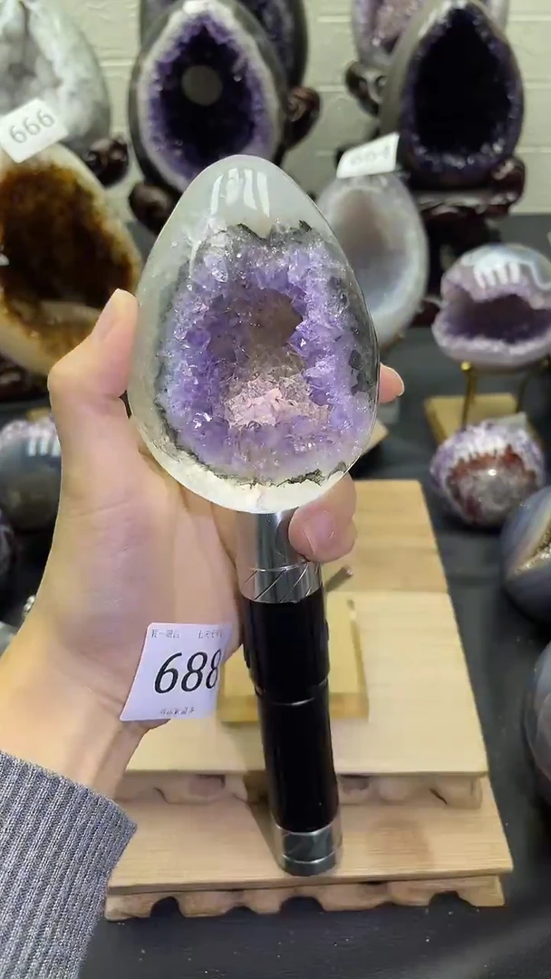 未镶嵌大型摆件（非配饰）紫晶688号龙蛋