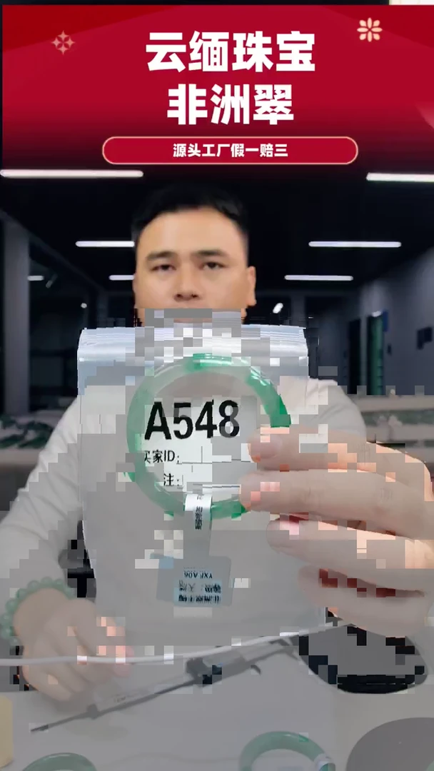 未镶嵌手镯石英质玉（非洲翠）54圈口A548