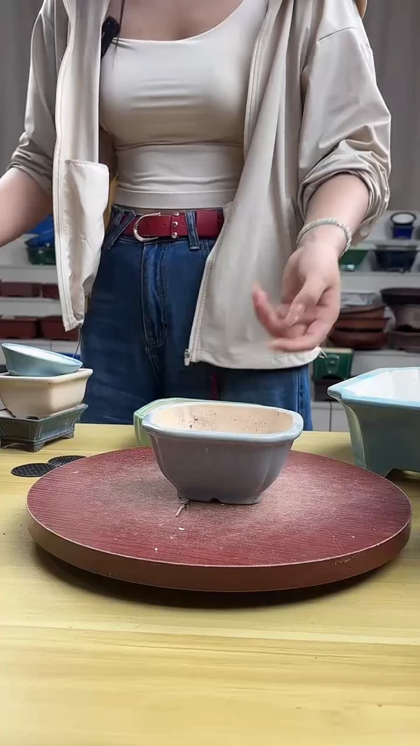 紫砂花盆浅草紫砂花盆