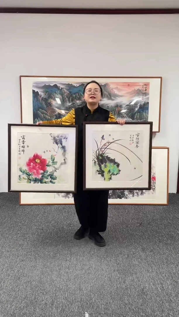 【闪购商品】国画柿子，兰草60*60孙吉祥