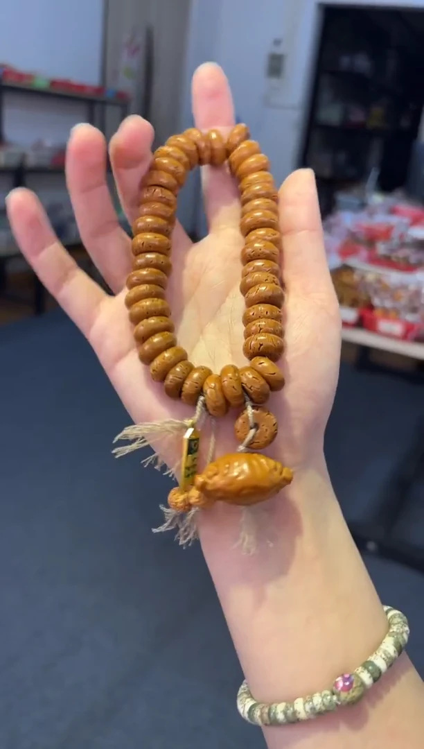 吊坠菩提根/象牙果桃核甜甜圈【有钱有余】手持
