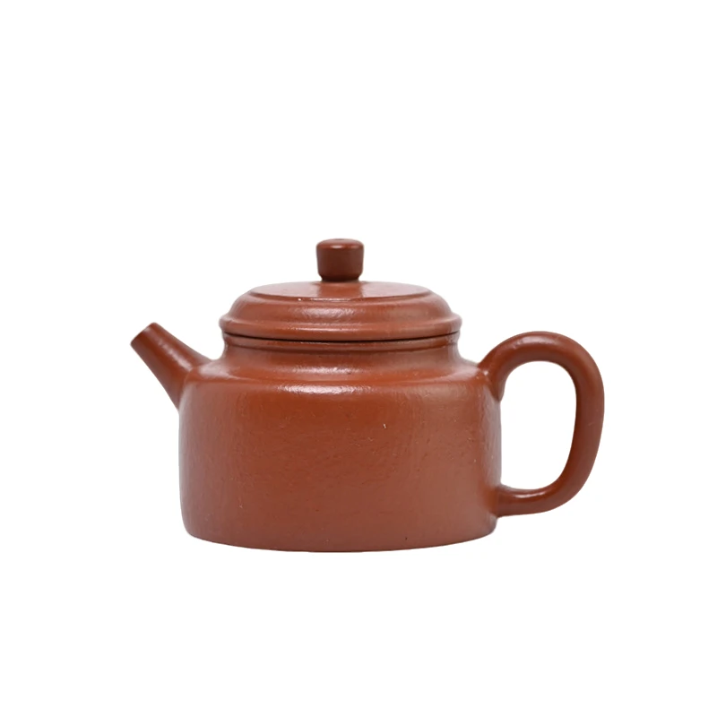 原矿朱泥纯全手工德钟150ML小品光素宜兴紫砂壶功夫泡茶壶茶具