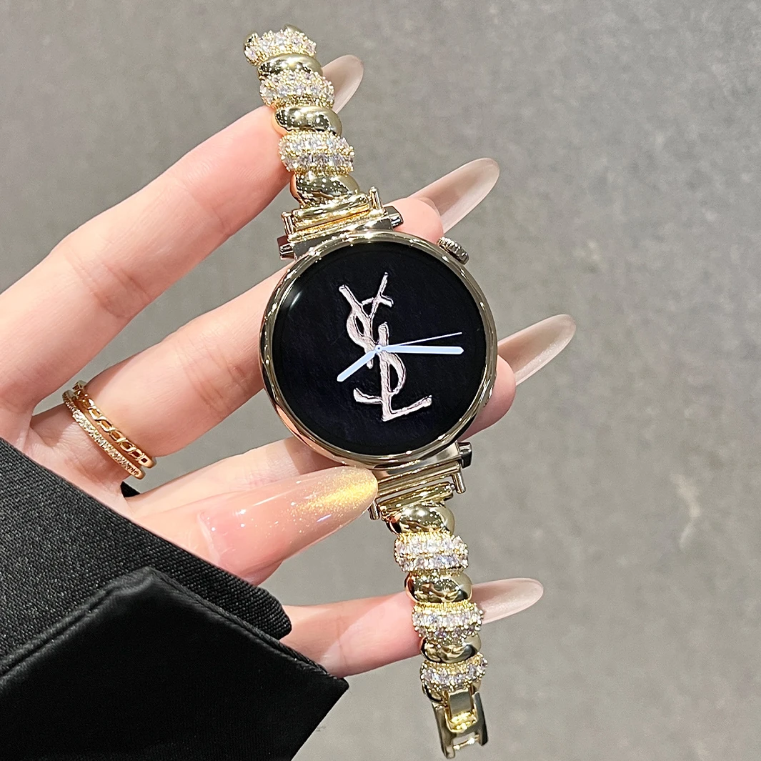 适用华为gt5表带gt4夏季新款GT5pro扭结锆石腕带watch5/4高级时尚