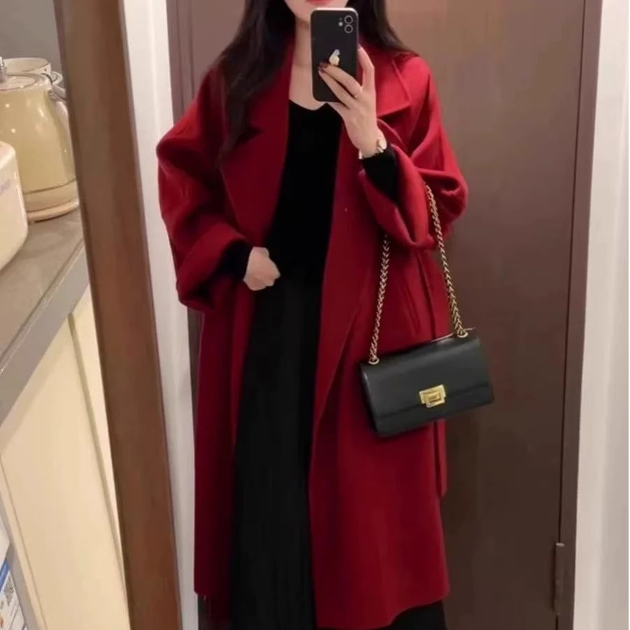 编号350-399反季双面呢时尚气质高级感羊毛大衣清仓浮力