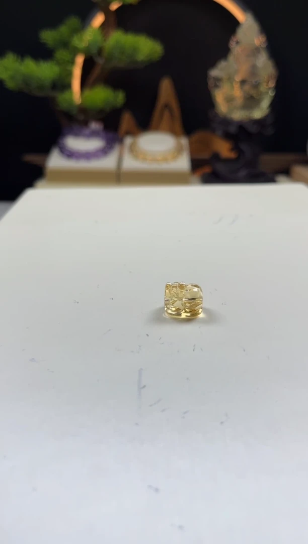 未镶嵌手链黄晶小****角天然黄水晶貔貅单珠10mm