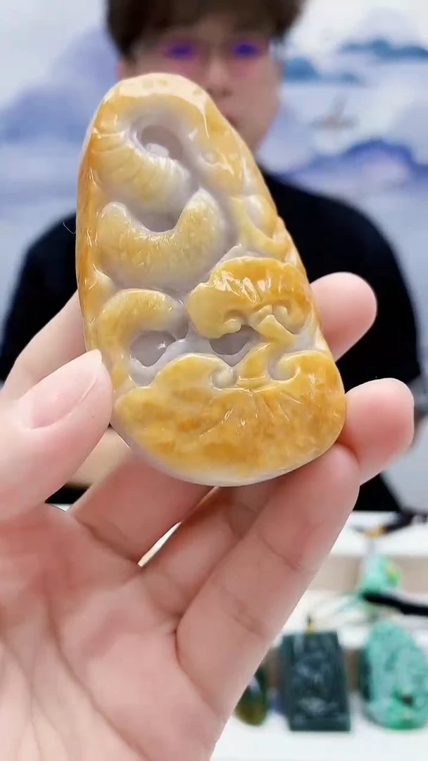 未镶嵌定制翡翠4688lr-毛货挂件166