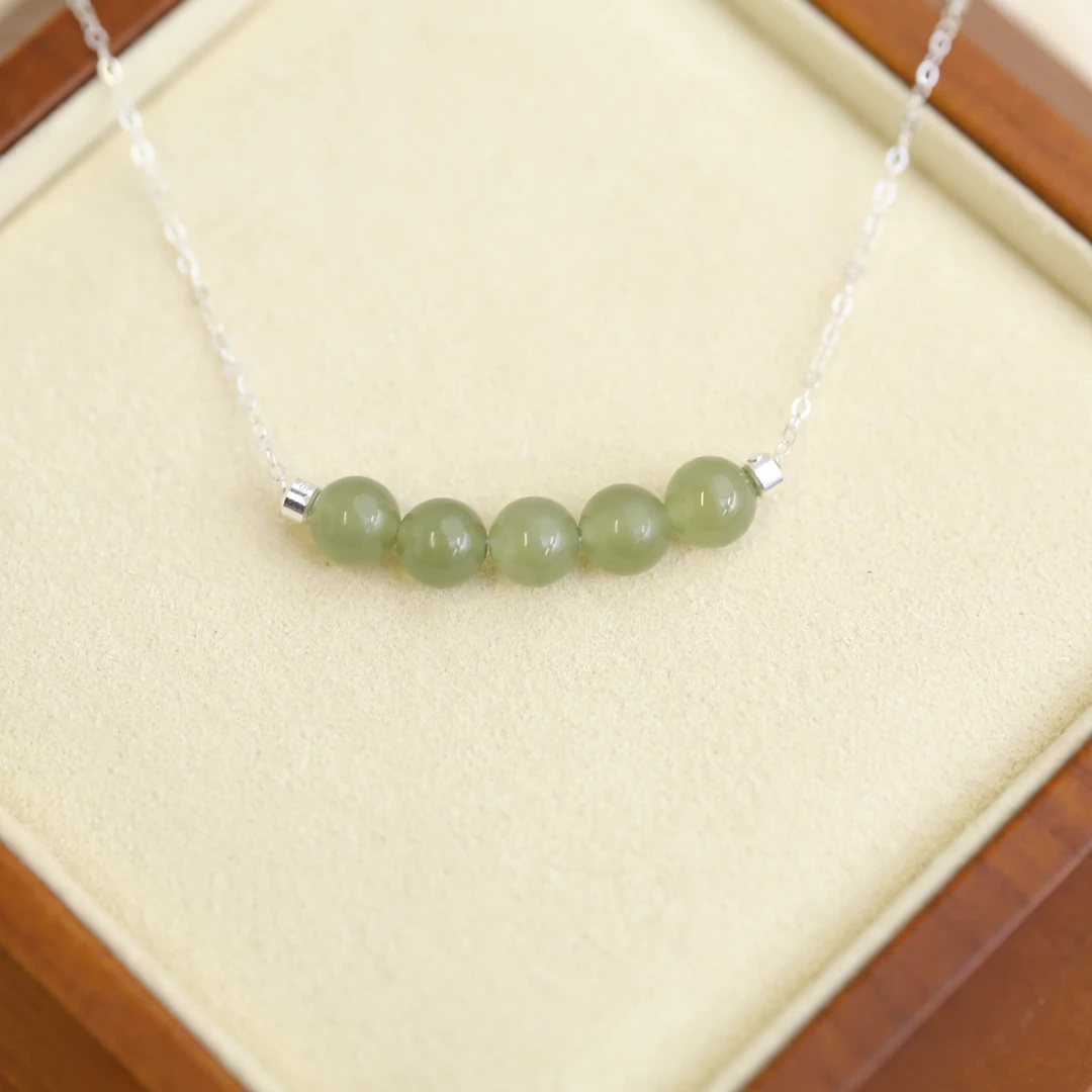 【云边】晴水和田玉 925银项链（多样性发货）