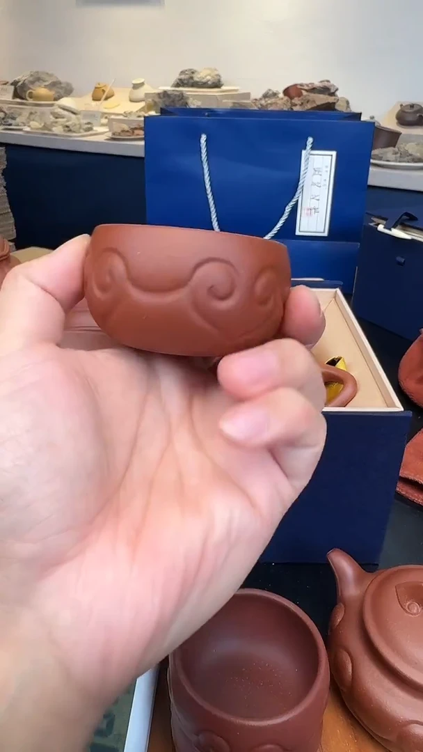 茶壶紫砂红降坡如意杯