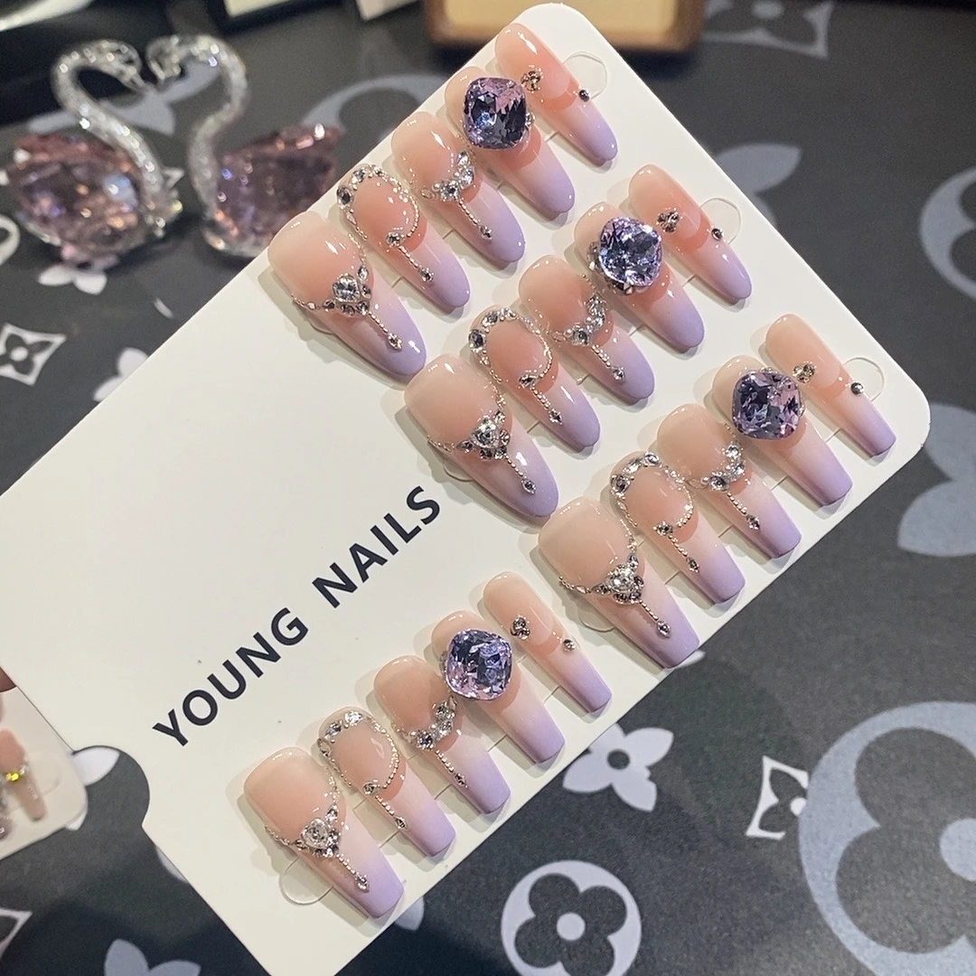 【暮色鸢尾】纯手工穿戴甲高定款