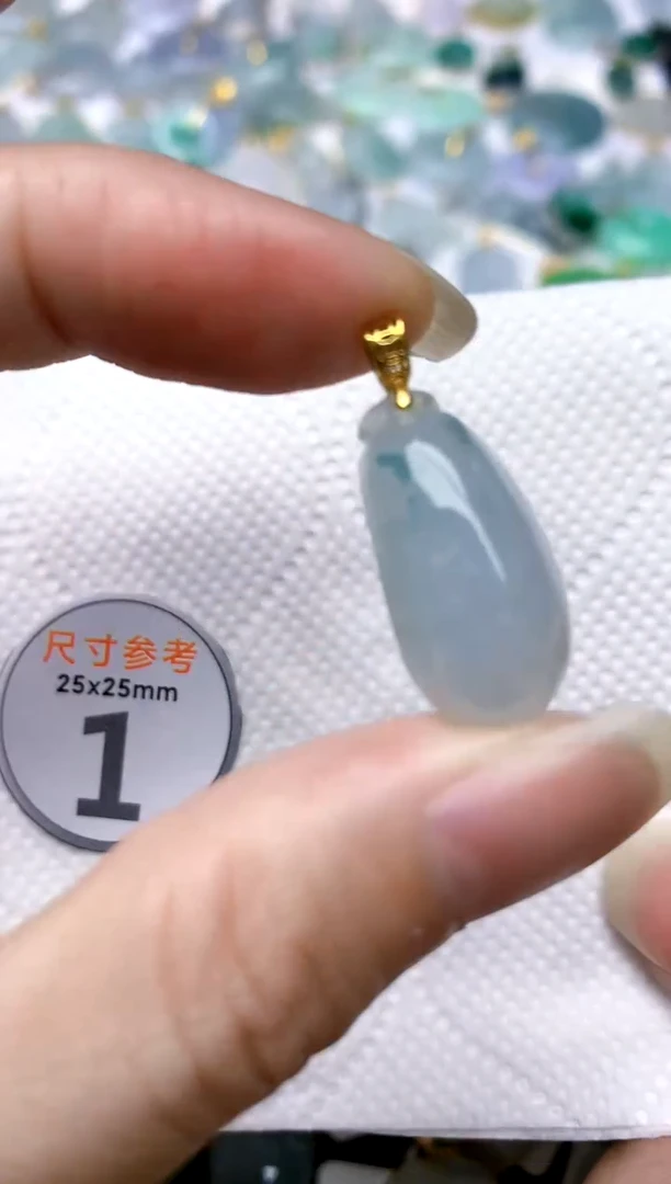 颈饰银S925镶嵌翡翠天然A货翡翠