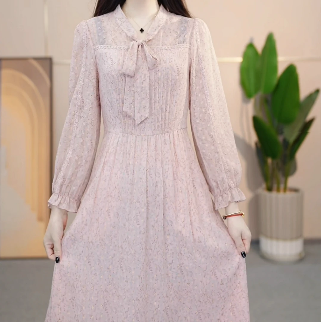 【依然定制】KK385#春季 新款 显瘦 修身 减龄 收腰 连衣裙