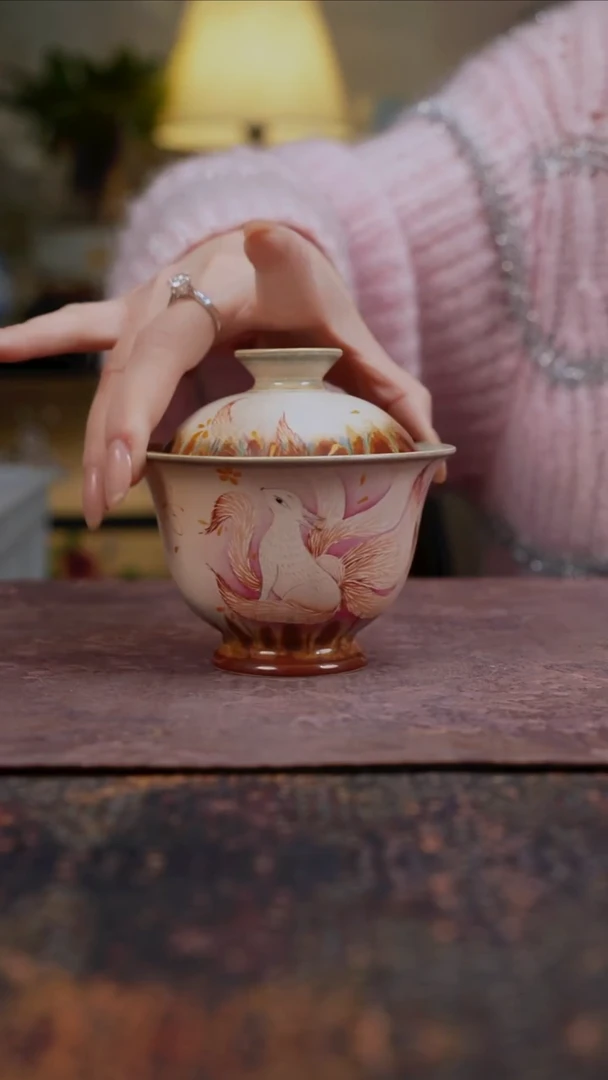 杯景德镇陶瓷杯碗柴烧多人