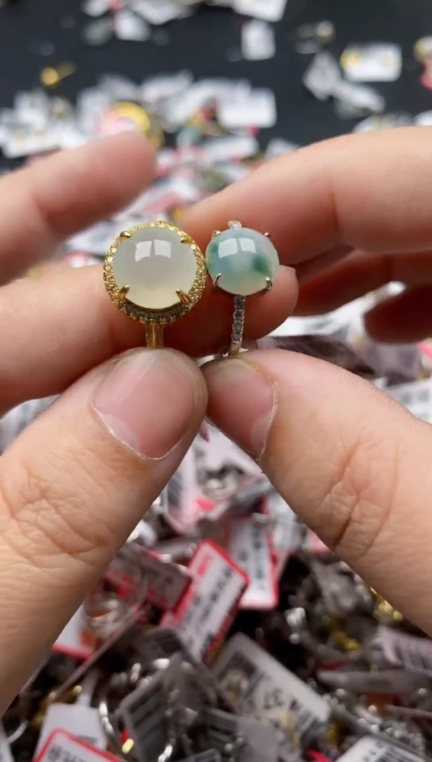 【闪购商品】翡翠戒指银S925镶嵌55555---7