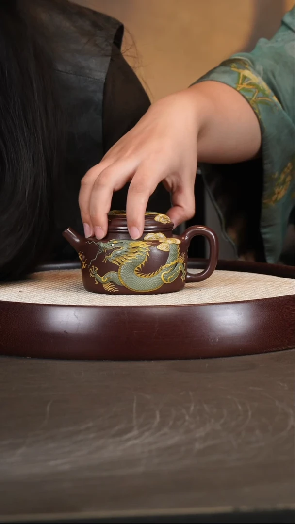 茶壶紫砂潘洪均/龙血砂/德钟/240c