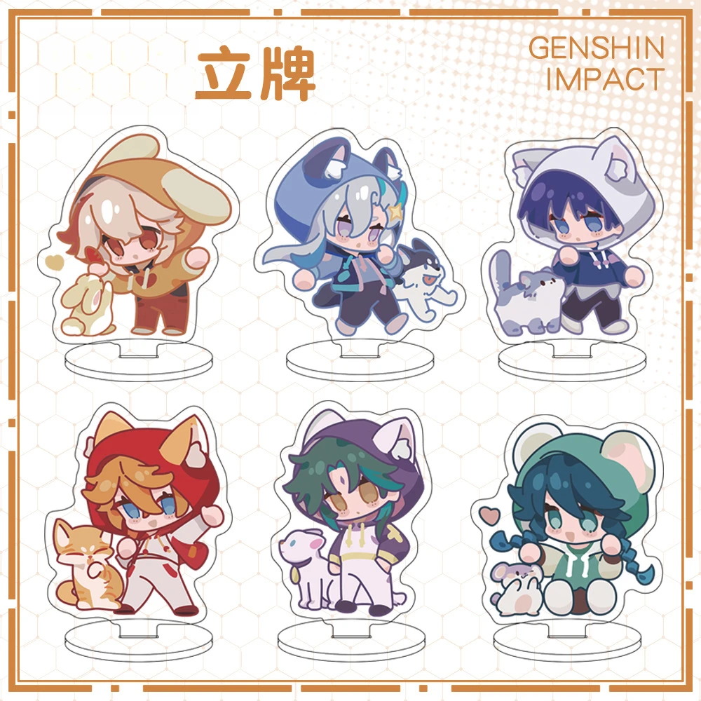 新款达达利亚流浪者魈温迪那维莱特枫原万叶可爱Q版亚克力小立牌1