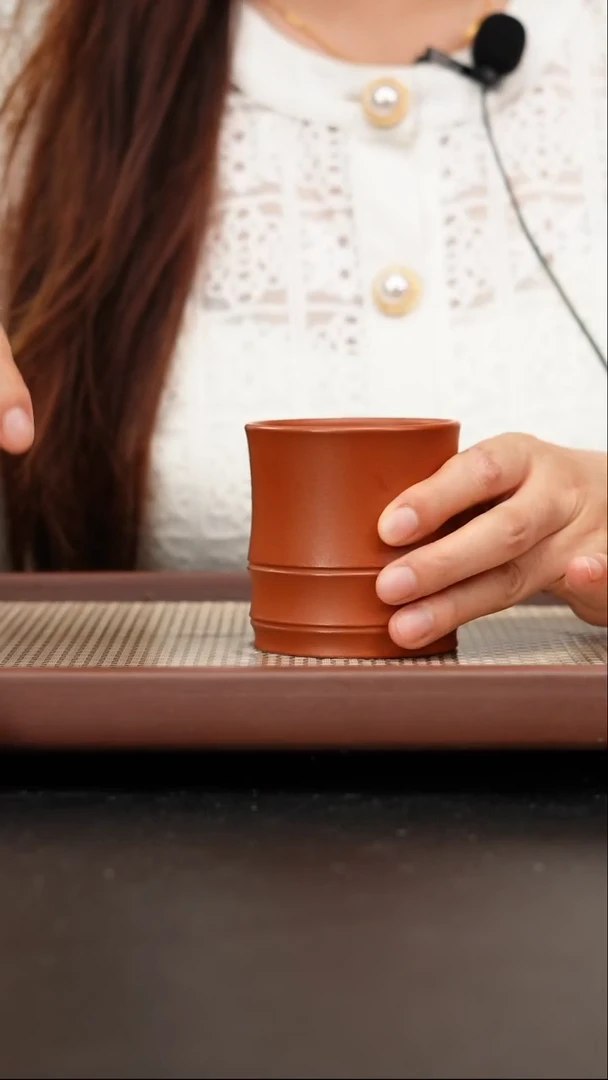 茶壶紫砂黄龙山朱泥竹节杯