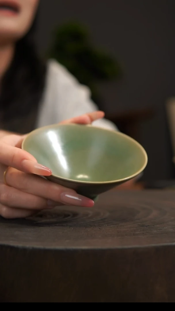 杯子斗笠杯 汝州原产地  原矿老釉