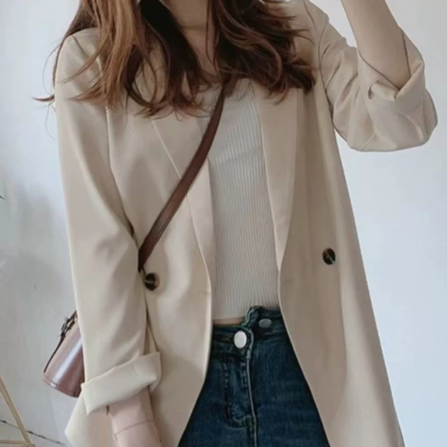 D002短款小西装外套女春秋季新款小个子时尚气质休闲高级感西服