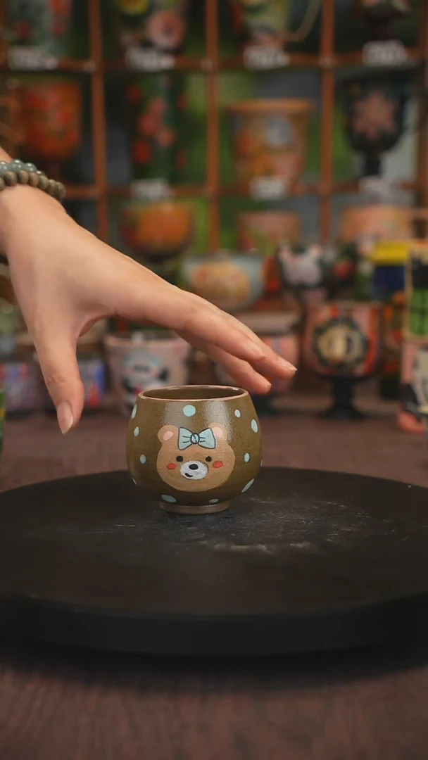 紫砂油画手绘釉下彩