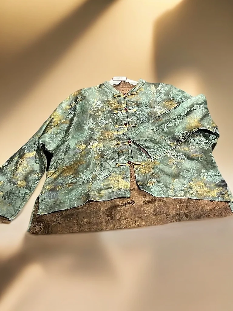 【四经绞罗】新中式国风减龄显瘦百搭洋气高端时尚复古女外套中国风