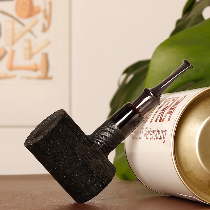 俄罗斯阿斯特拉 橡木化石 锤子直斗3毫米 石楠木烟斗