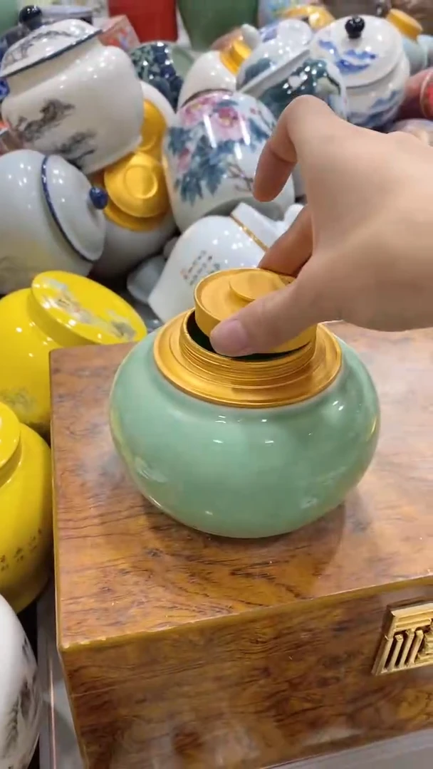 摆件陶茶叶罐密封罐储存罐
