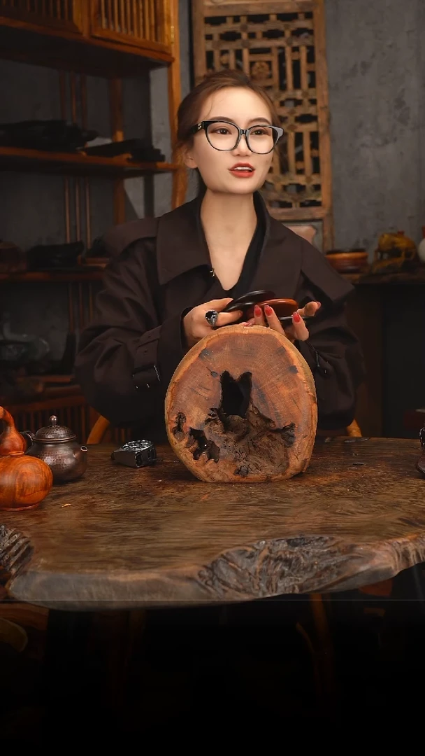 小叶木作木制品大红香插一个