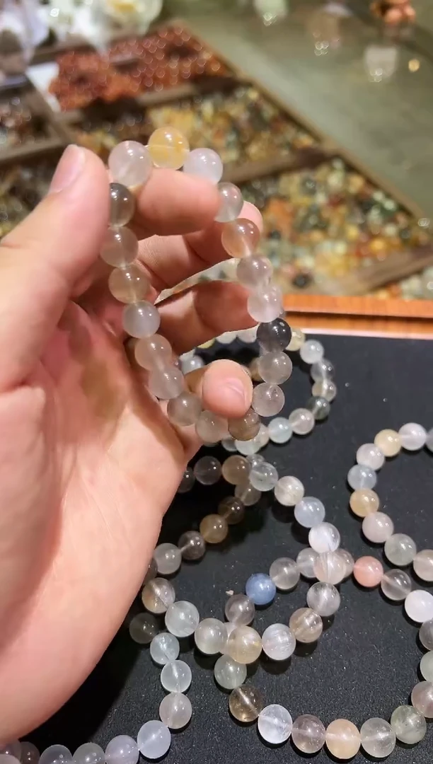 发晶手链未镶嵌10mm+糖果兔毛（多样性发一）