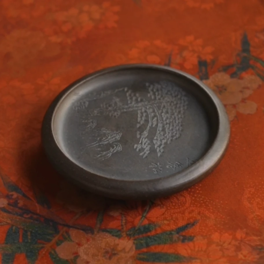 【网瓷】一棵松紫砂盖置