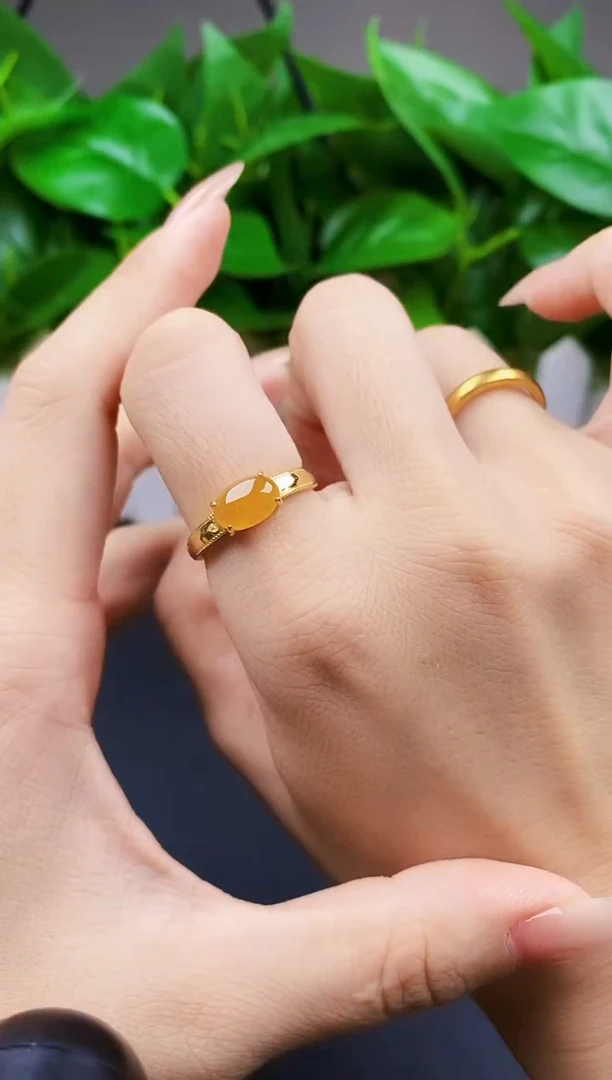 翡翠戒指银S925镶嵌12