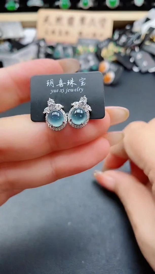 银S925镶嵌戒指翡翠1