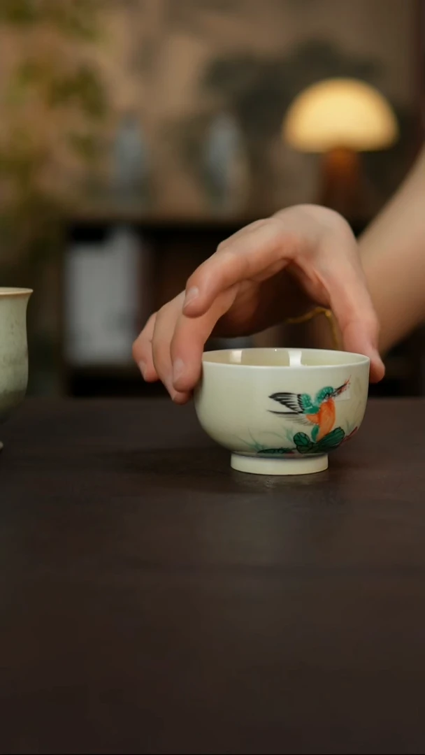杯景德镇陶瓷杯碗柴烧多人