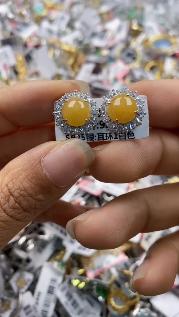 银S925镶嵌戒指翡翠4444----1