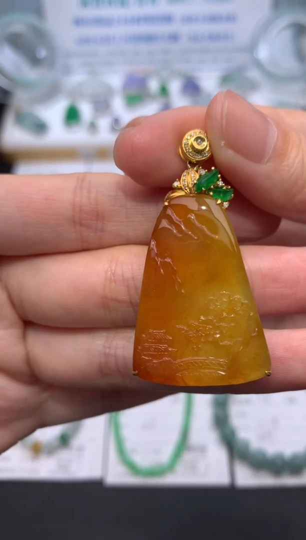 【闪购商品】定制翡翠18K金镶嵌模式推广期24小时鉴赏期