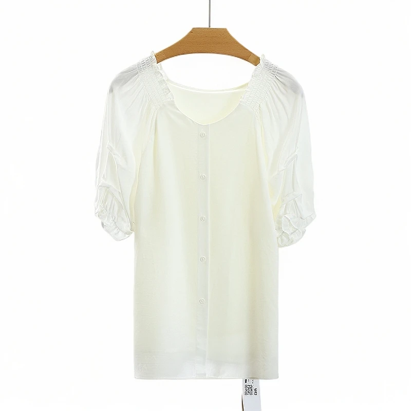 S1067-伍莎服饰云仓百搭时尚新款雪纺衫夏季#XLK36S042