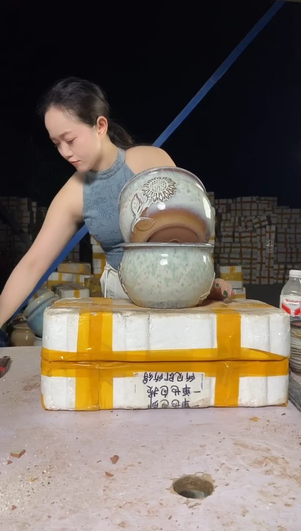 宜兴紫砂粗陶花盆20/15