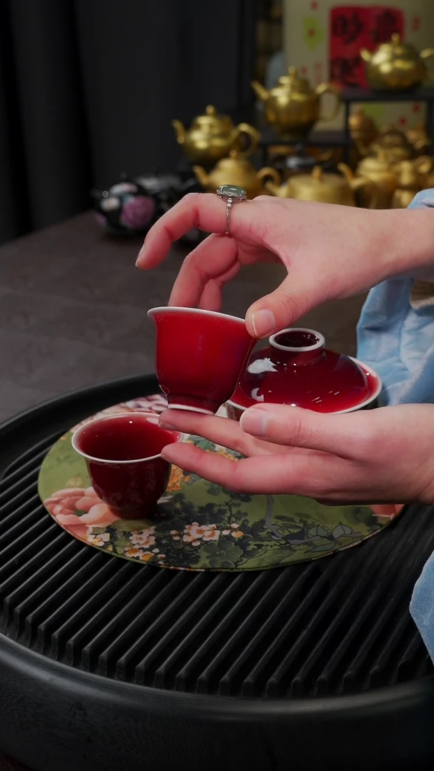 【闪购商品】杯【宜景窑郎红】闻香杯