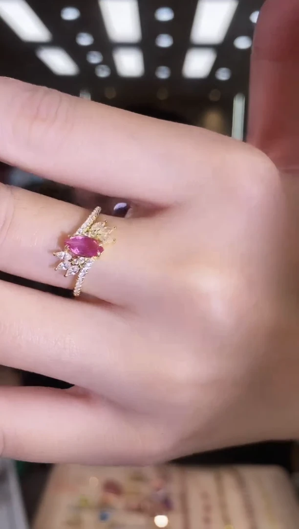 戒指蓝宝石银S925镶嵌09