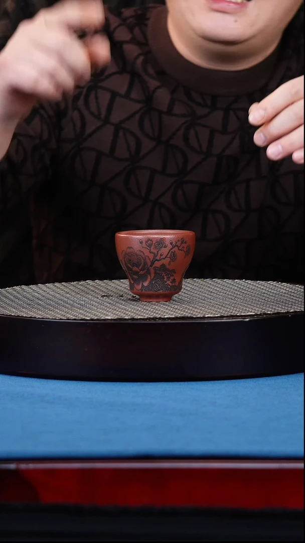 茶杯紫砂宜兴原矿紫砂 手工主人杯