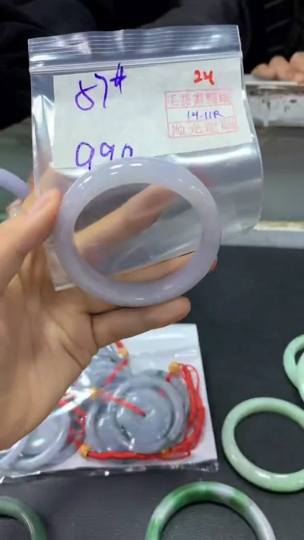 未镶嵌手镯定制翡翠未镶嵌定制翡翠24毛货需精细抛光定制+990